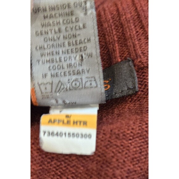 Dockers Mens Sweater Small Red Black Plaid 1/4 Zip Pullover Knit Top - Picture 4 of 7